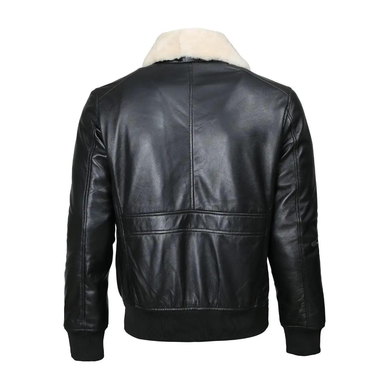 Andrew Marc Black Bomber Men's leather jacket - Image 2