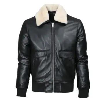 Andrew Marc Black Bomber Men's leather jacket