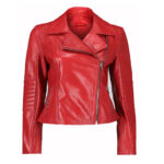 Angelina women biker leather jacket by sync leather