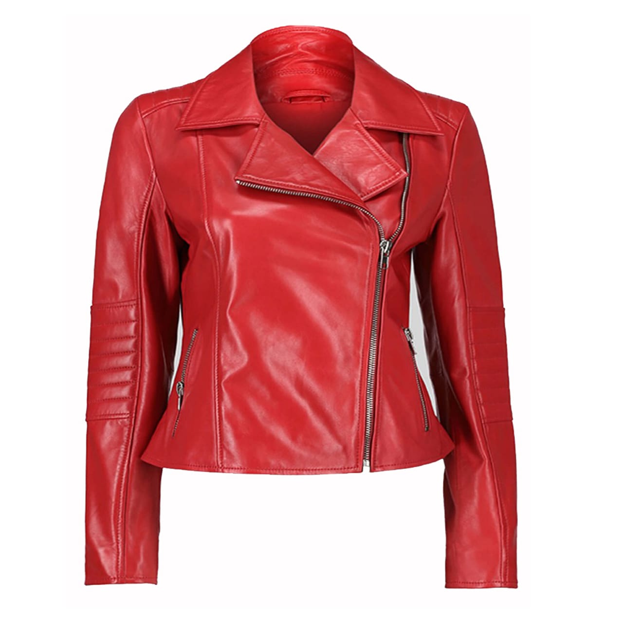 Angelina women biker leather jacket by sync leather