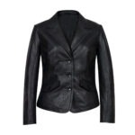 best women leather blazer by sync leather