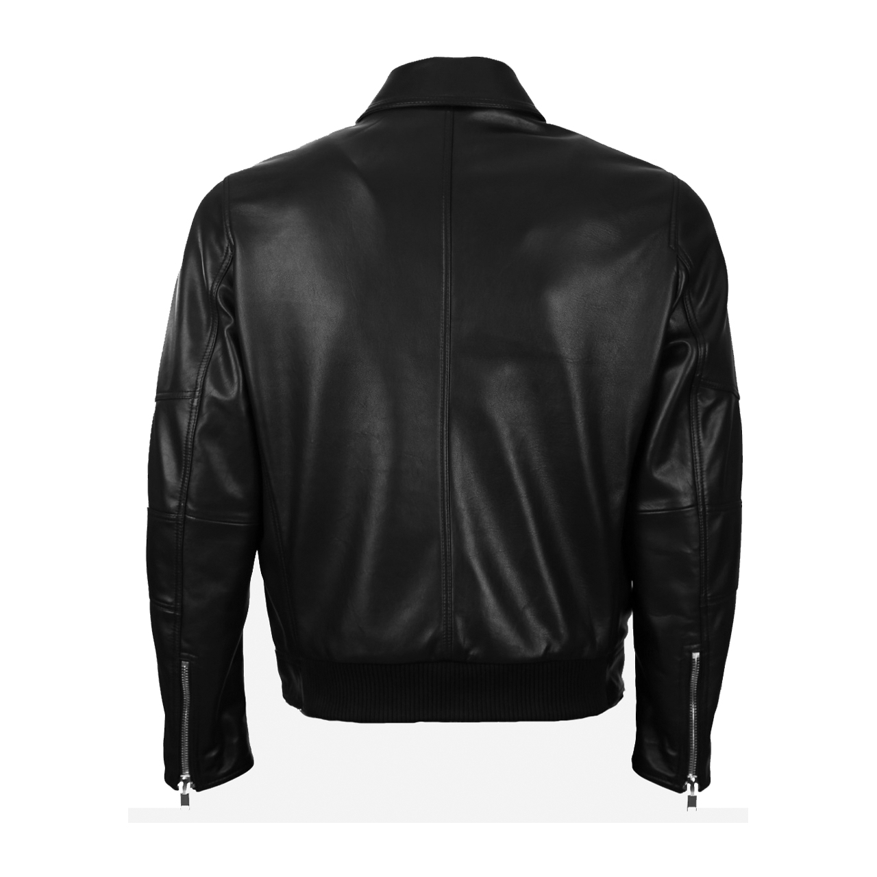 Cafe Men Bomber Leather Jacket - Image 2