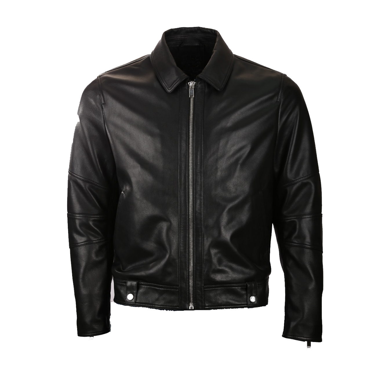 Cafe Men Bomber Leather Jacket