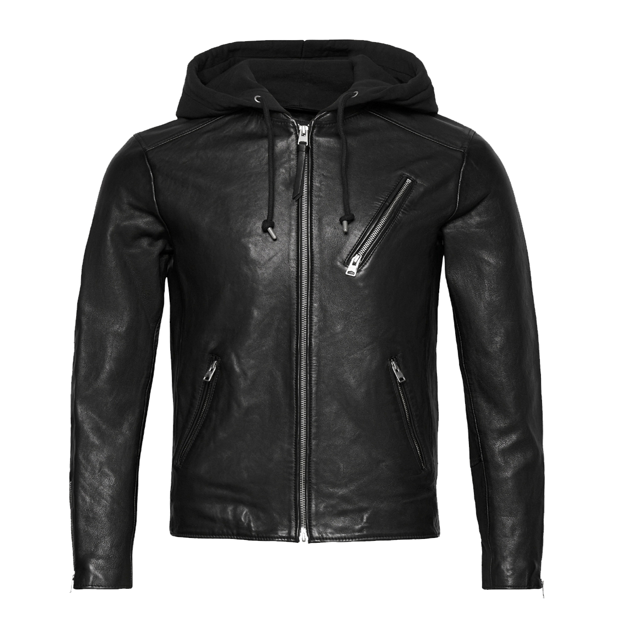 Dale Retro Leather Moto Jacket