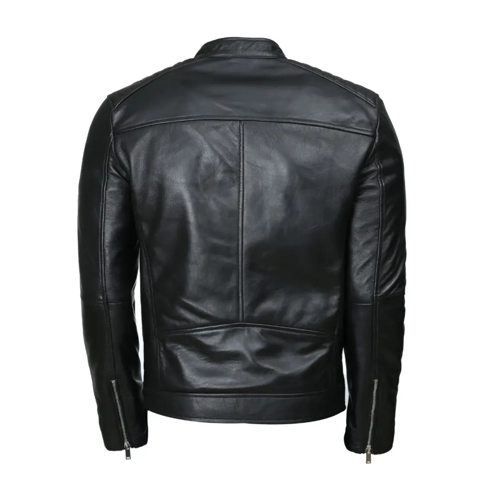 Jorah Men's leather Biker Jacket - Image 2