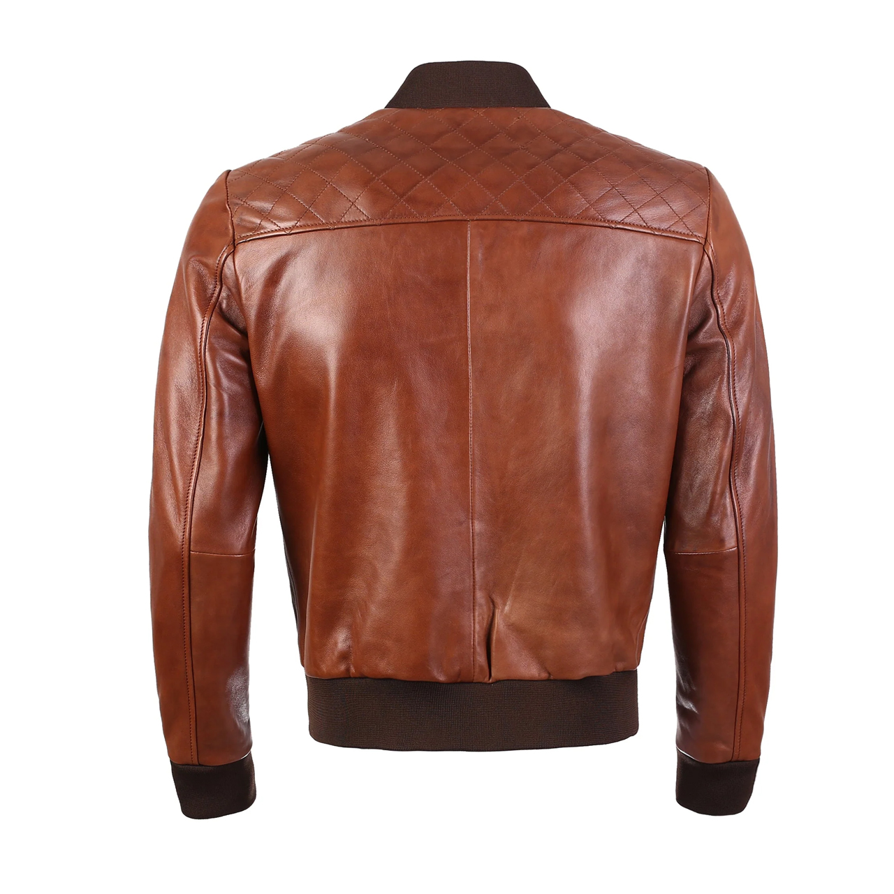 Miles Bomber Leather Jacket - Image 2
