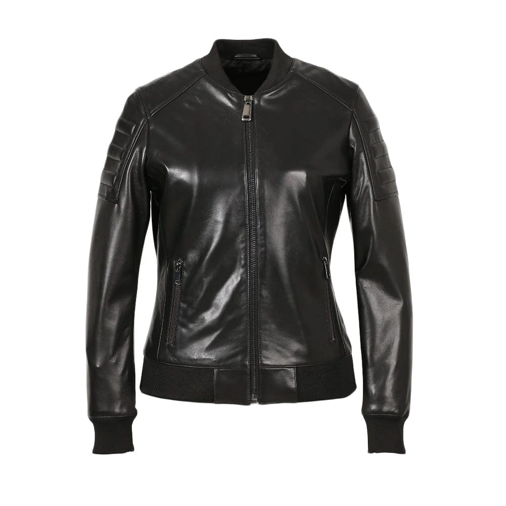 Selena Bomber Leather Jacket