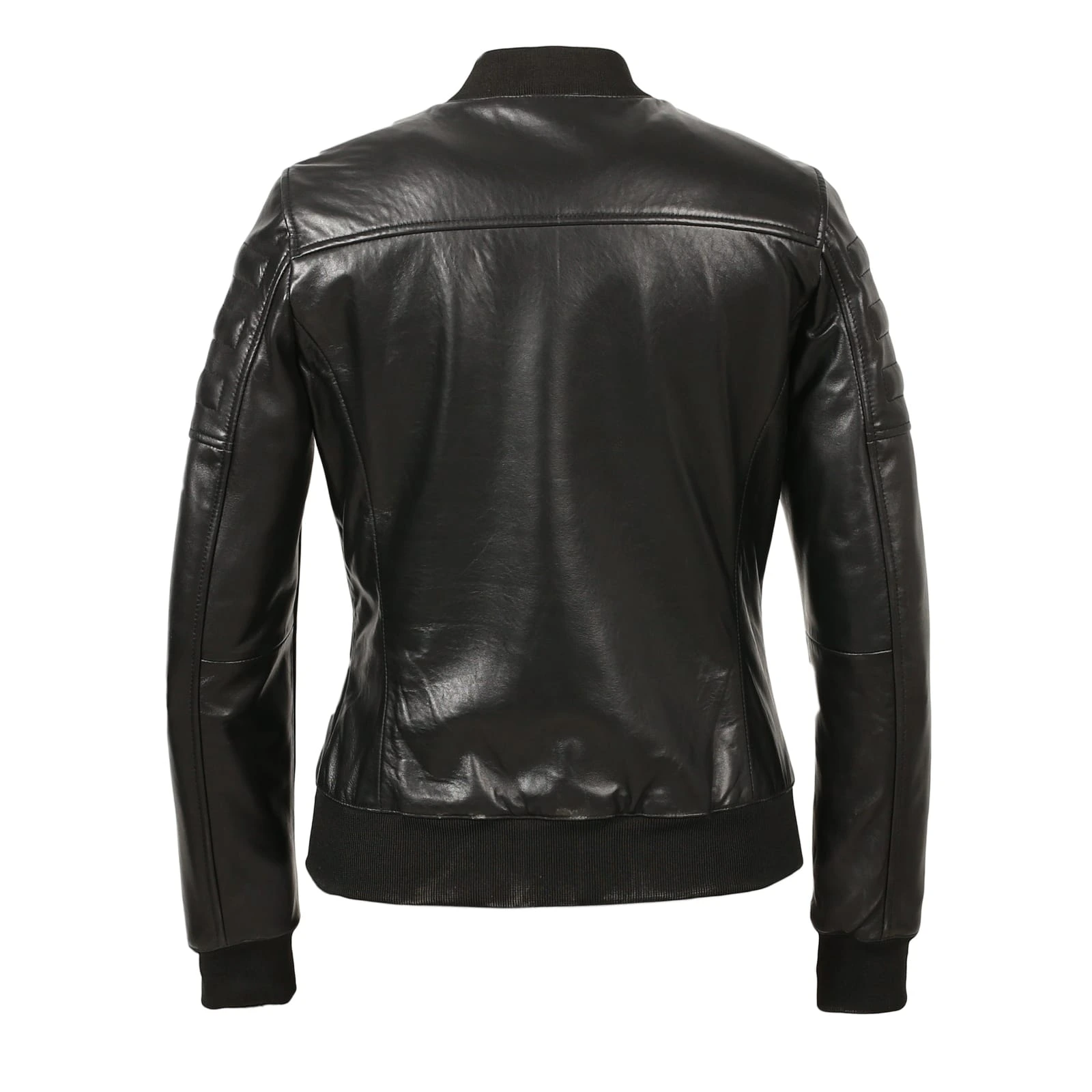 Selena Bomber Leather Jacket - Image 2