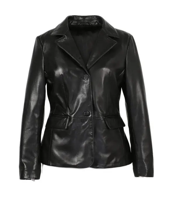 sherlyn women leather blazer by sync leather