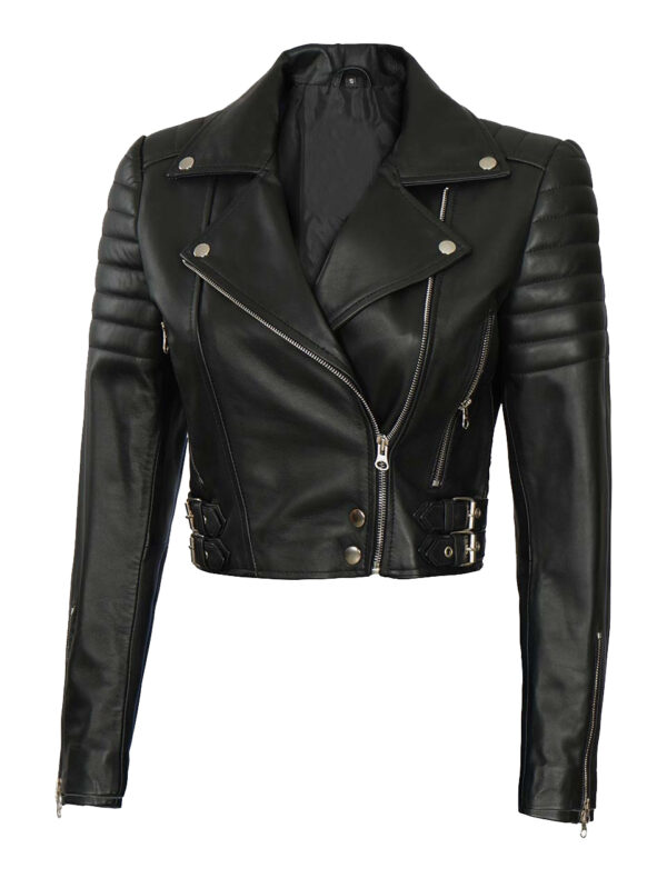 Short Biker Leather Jacket By Syncleathercom (1)
