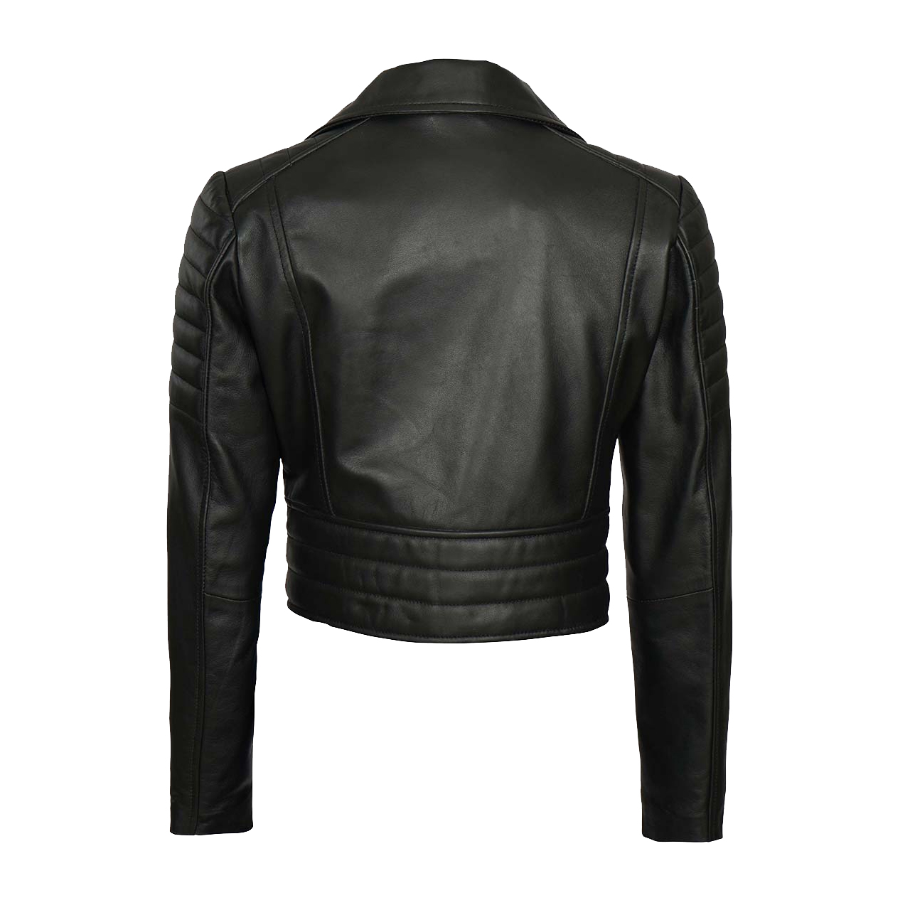 Short Biker Leather Jacket By Syncleathercom