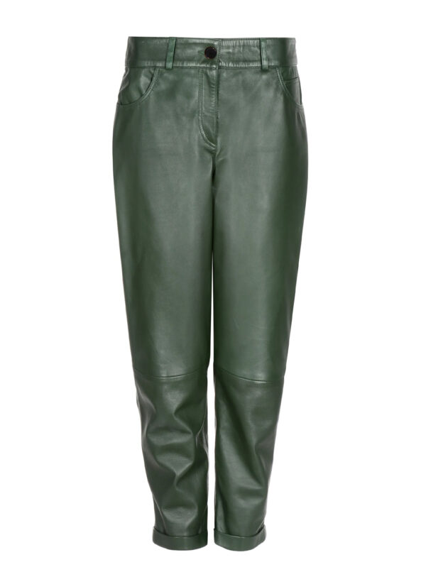 hannah women lather pant by sync leather