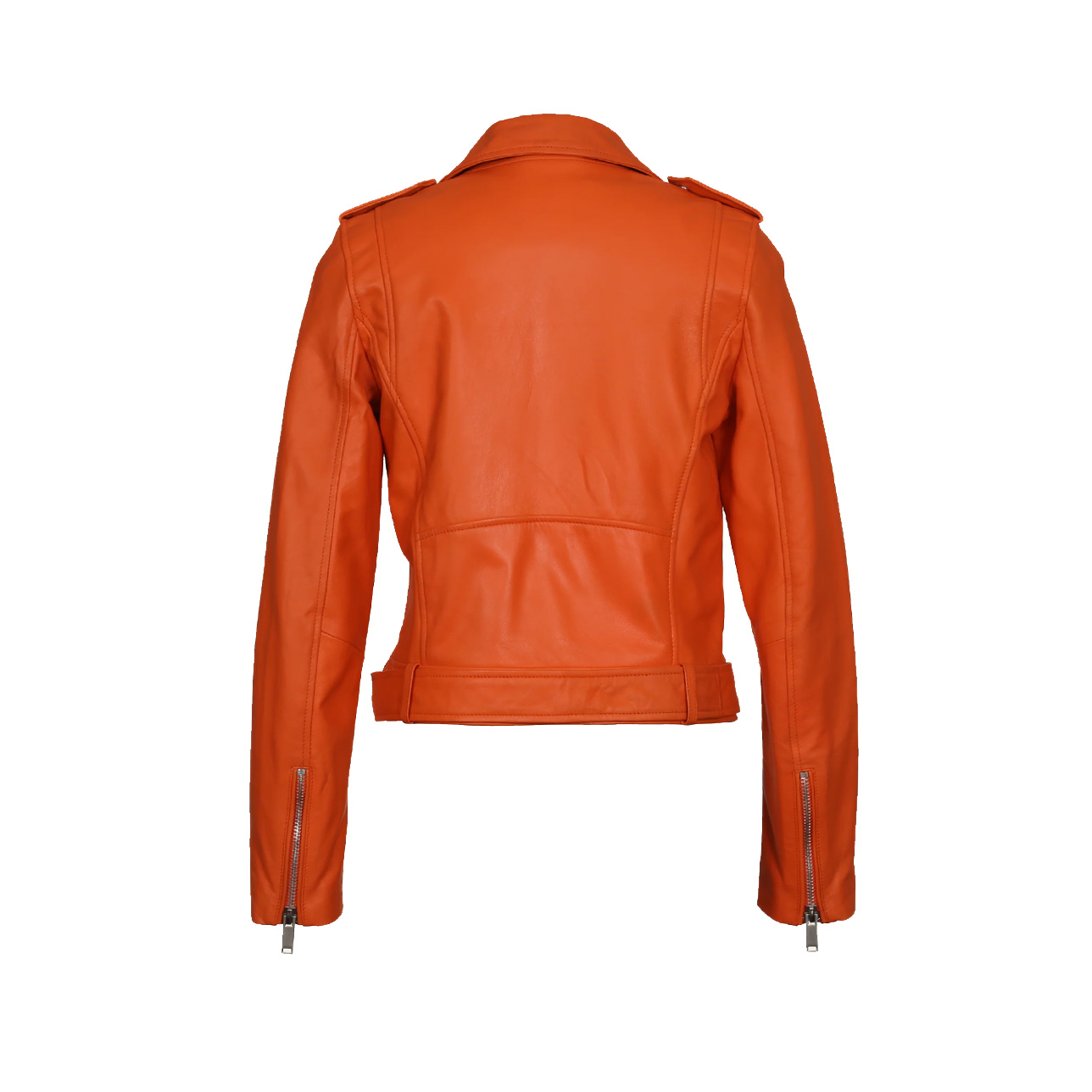 women biker leather jacket by sync leather