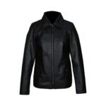 "Stylish women's leather jacket in classic black, crafted with precision for a sleek and timeless look. The jacket features a flattering tailored fit, high-quality genuine leather, and chic detailing. Perfect for adding a touch of edgy sophistication to any outfit, whether paired with jeans for a casual vibe or dressed up for a night out. Elevate your fashion game with this versatile and effortlessly cool women's leather jacket."