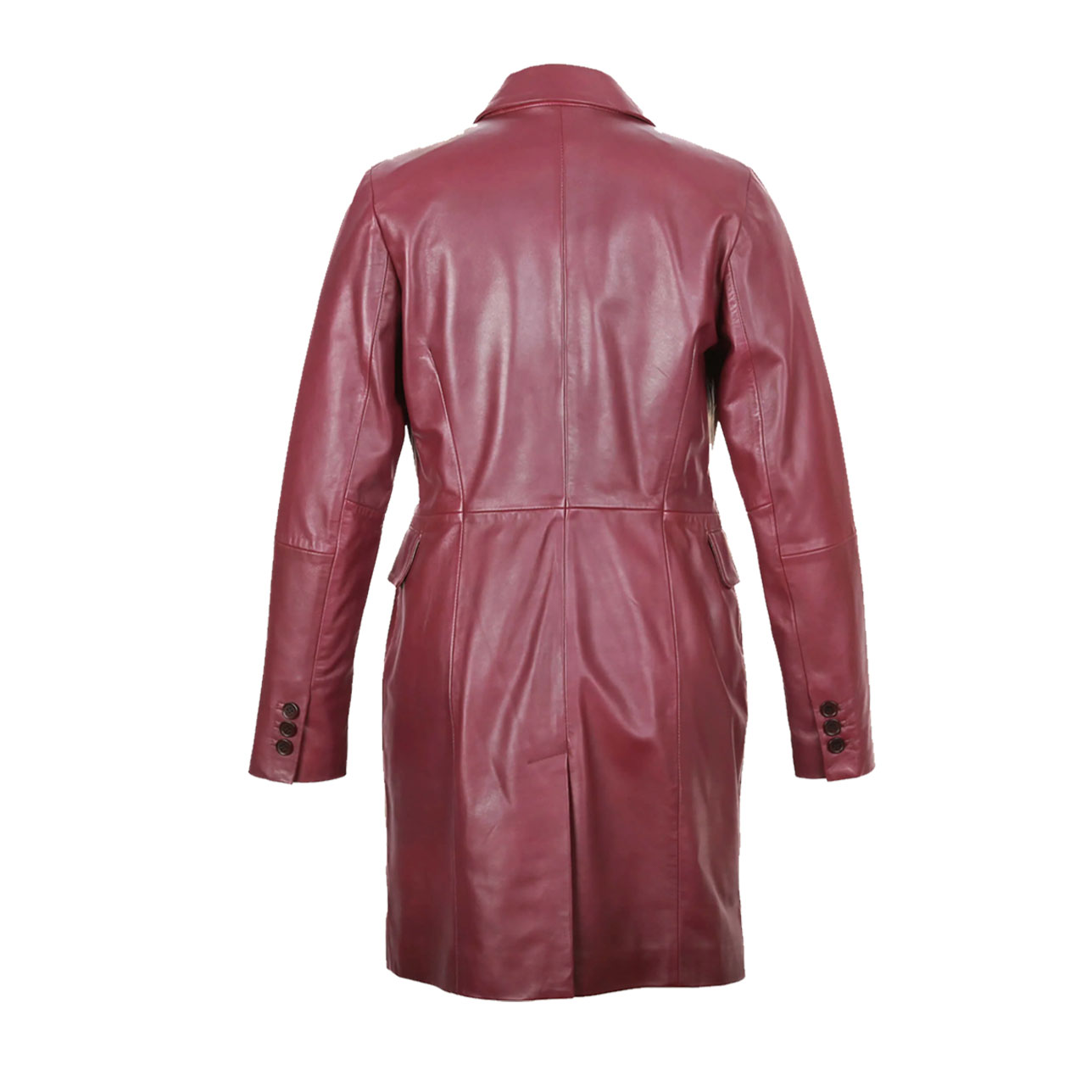 leather long coat