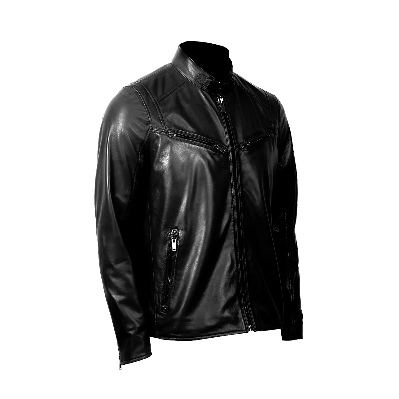 Dean Leather Biker Jacket - Image 3