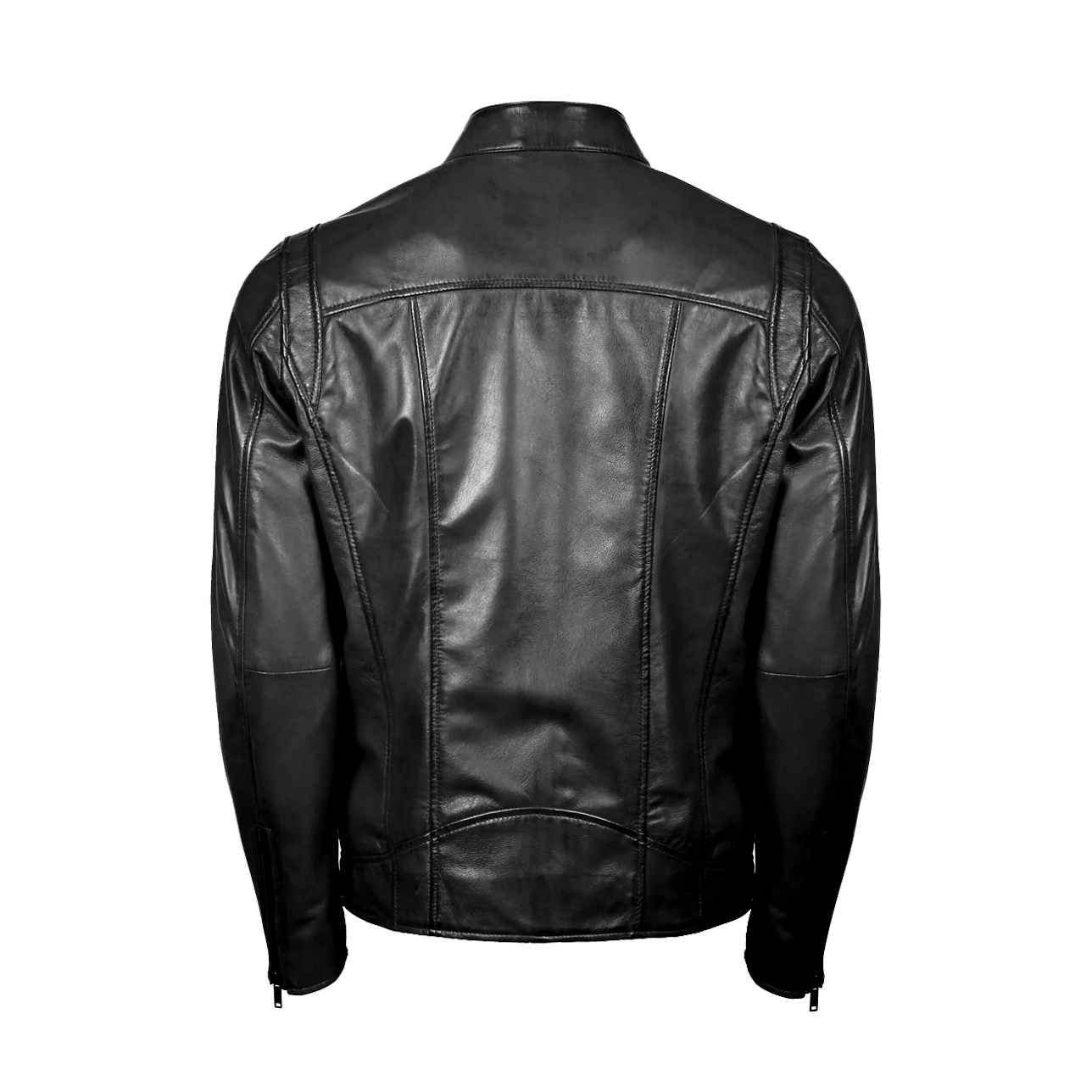 Dean Leather Biker Jacket - Image 5