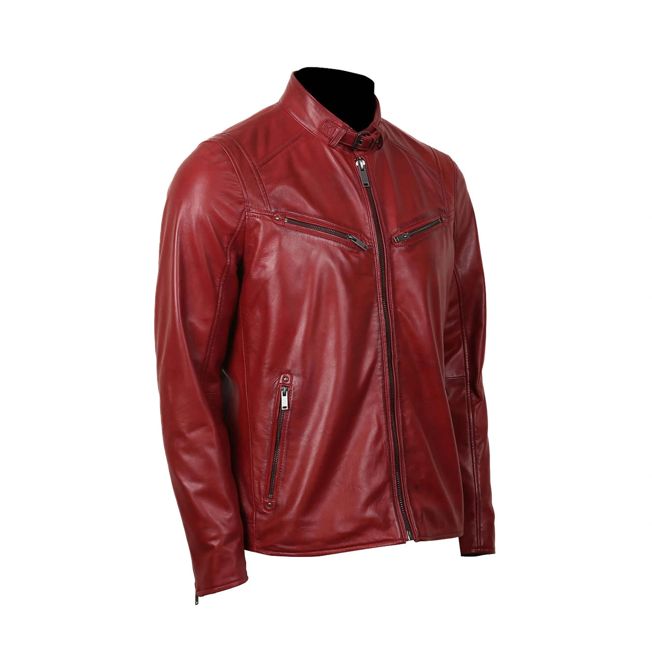 Dean Leather Biker Jacket - Image 4